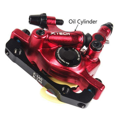 Frendorf | ZOOM HB100 Mountainbike Hydraulik Brake Caliper Folding Bike Kabelzug Hydraulik Scheibenbremszange, Stil: Vorn und Hinten (Blau)