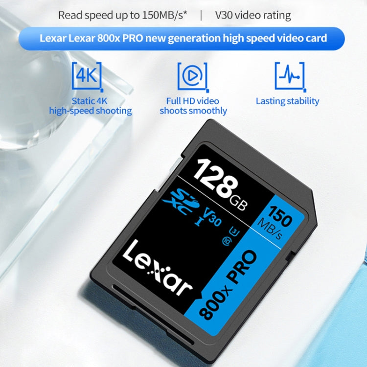 Frendorf | Lexar SD-800X Pro Hochgeschwindigkeits-SD-Karte SLR-Kamera-Speicherkarte, Kapazität: 128GB