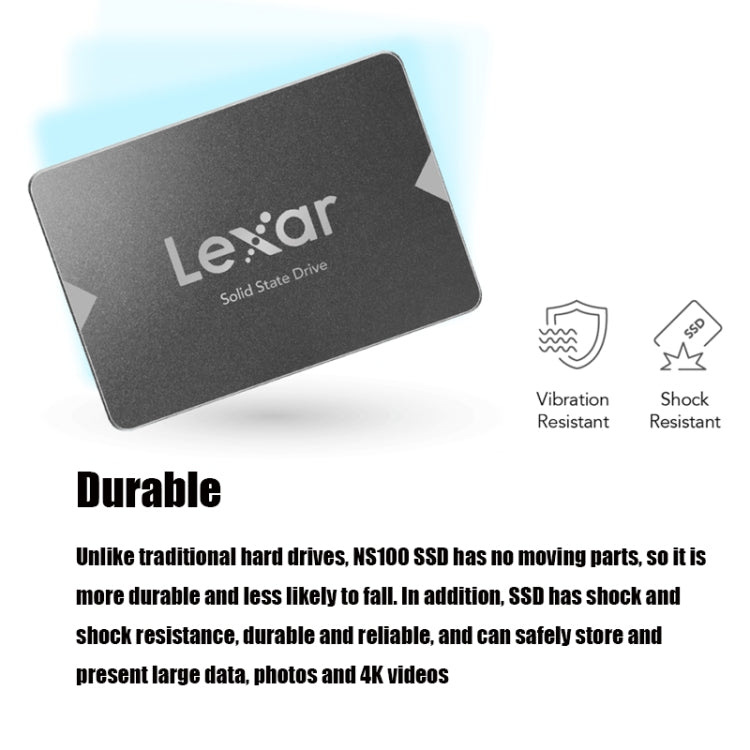 Frendorf | Lexar NS100 2,5 Zoll SATA3 Notebook Desktop SSD Solid State Drive, Kapazität: 512GB (Grau)