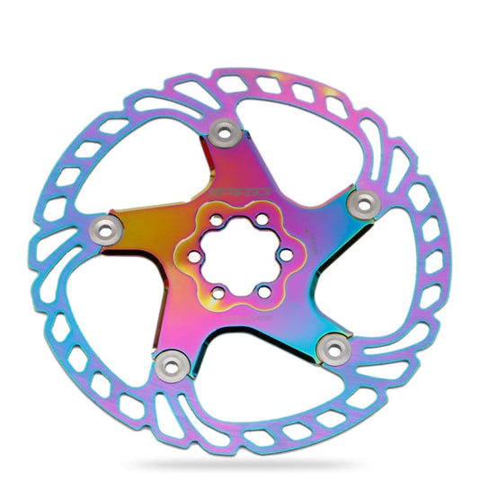 Frendorf | IIIPRO Schwimmende Scheibe Rennrad Mountainbike Sechs-Noppen-Scheibenbremse, Größe:203mm(Farbenfroh)
