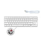 Frendorf | Ajazz K680T Mini USB Wired Dual-mode Charging 68-Tasten Laptop Bluetooth Mechanische Tastatur, Kabellänge: 1,6 m, Stil: Tea Shaft (Weiß)