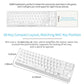 Frendorf | Ajazz K680T Mini USB Wired Dual-mode Charging 68-Tasten Laptop Bluetooth Mechanische Tastatur, Kabellänge: 1,6 m, Stil: Tea Shaft (Weiß)