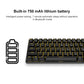 Frendorf | RK61 61 Tasten Bluetooth / 2.4G Wireless / USB Kabelgebunden Drei Modi Tablet Mobile Gaming Mechanische Tastatur, Kabellänge: 1,5 m, Stil: Grüner Schaft (Schwarz)