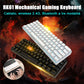 Frendorf | RK61 61 Tasten Bluetooth / 2.4G Wireless / USB Kabelgebunden Drei Modi Tablet Mobile Gaming Mechanische Tastatur, Kabellänge: 1,5 m, Stil: Grüner Schaft (Schwarz)