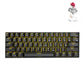 Frendorf | RK61 61 Tasten Bluetooth / 2.4G Wireless / USB Verkabelt Drei Modi Tablet Mobile Gaming Mechanische Tastatur, Kabellänge: 1,5 m, Stil: Roter Schaft (Schwarz)