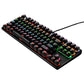 Frendorf | LEAVEN K550 87 Tasten Grüner Schaft Gaming Athletisches Büro Notebook Punk Mechanische Tastatur, Kabel Länge: 1,8m (Schwarz)
