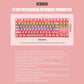 Frendorf | LEAVEN K550 87 Tasten Grüner Schaft Gaming Athletisches Büro Notebook Punk Mechanische Tastatur, Kabel Länge: 1,8m (Pink)