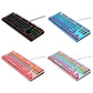 Frendorf | LEAVEN K550 87 Tasten Grüner Schaft Gaming Athletisches Büro Notebook Punk Mechanische Tastatur, Kabel Länge: 1,8m (Pink)