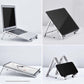 Frendorf | Metall Laptop Ständer Computer Kühlung Faltbare Mini Flach Erhöhte Halterung (Silber)
