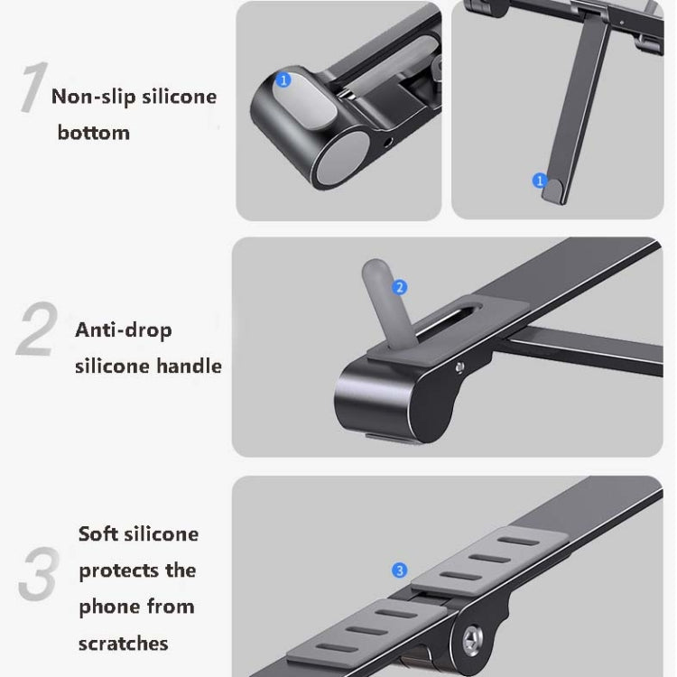 Frendorf | Metall Laptop Ständer Computer Kühlung Faltbare Mini Flach Erhöhte Halterung (Silber)