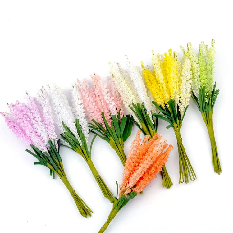 10 PCS DIY Kranz Material Kunstblumen PE Mini Lavendel Hochzeits Haus Dekoration (Milchweiß)
