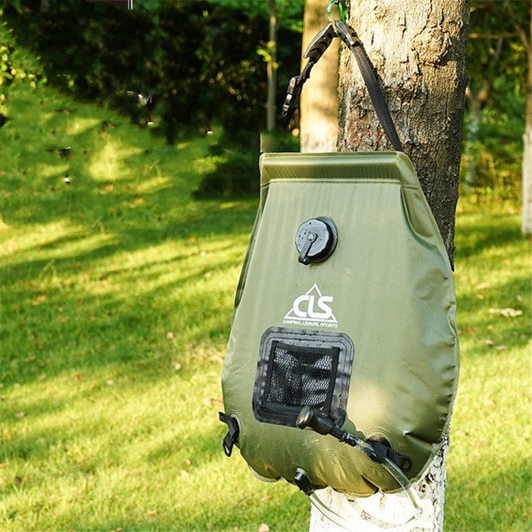 Frendorf | Outdoor Badetasche Selbstfahrende Camping Solar Warmwasserflasche 20L Wasserspeicherbeutel (Rot)