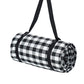 Frendorf | FP1409 6mm Verstärkter Feuchtigkeitsschutz Strandmatte Outdoor Camping Zeltmatte Ohne Aufbewahrungstasche, Größe:200x200cm(Schwarz Weiß Gitter)