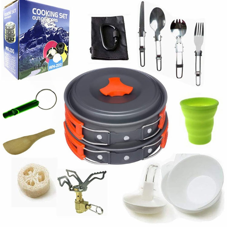 Frendorf | Camping Kochgeschirr Outdoor Kochgeschirr Set (Orange)