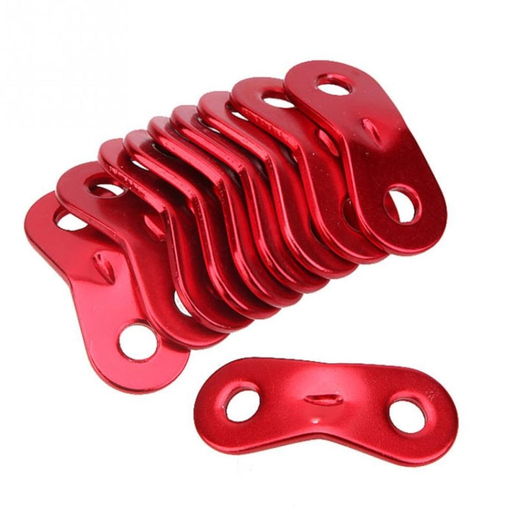 Frendorf | 10 PCS Outdoor Camping Aluminiumlegierung Kordelzüge Seil Spanntemperatur Zelt Schnur Seil Spanntemperatur (Rot)