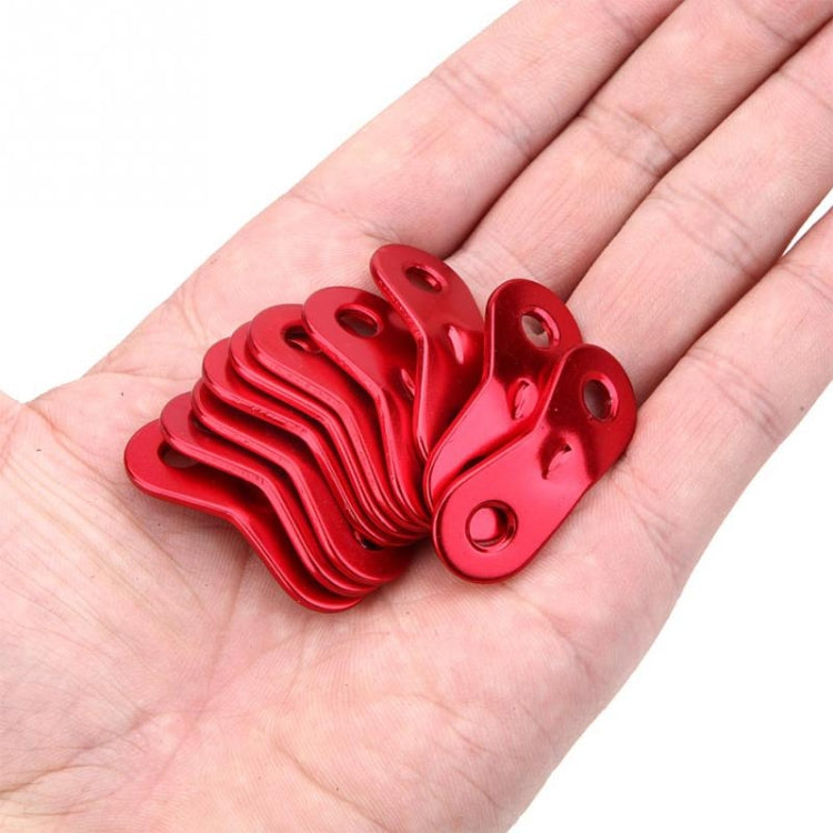 Frendorf | 10 PCS Outdoor Camping Aluminiumlegierung Kordelzüge Seil Spanntemperatur Zelt Schnur Seil Spanntemperatur (Rot)