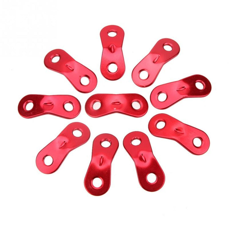 Frendorf | 10 PCS Outdoor Camping Aluminiumlegierung Kordelzüge Seil Spanntemperatur Zelt Schnur Seil Spanntemperatur (Rot)