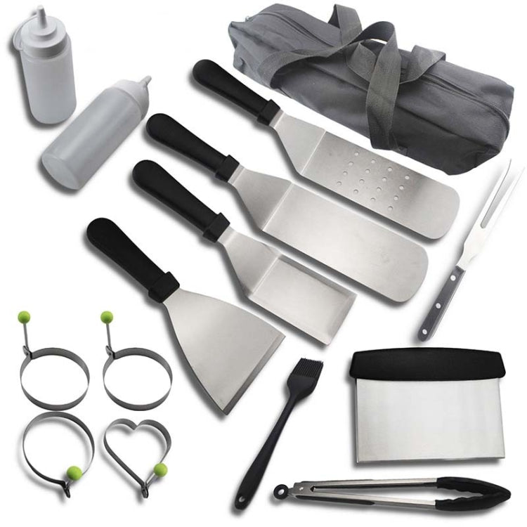 Frendorf | 15 PCS/Set Outdoor Edelstahl Grillwerkzeug Set Tomatensauce Flasche BBQ Grill Set