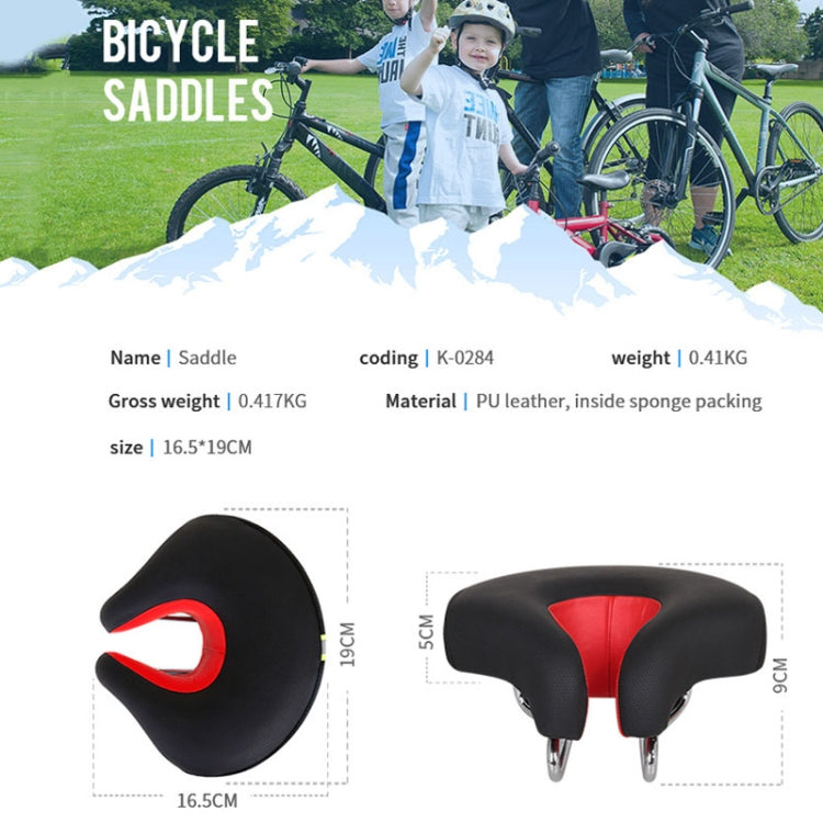 Frendorf | Noseless Fahrrad Sattel Mountain Bike Verdickte Weiche Polsterung (Schwarz)