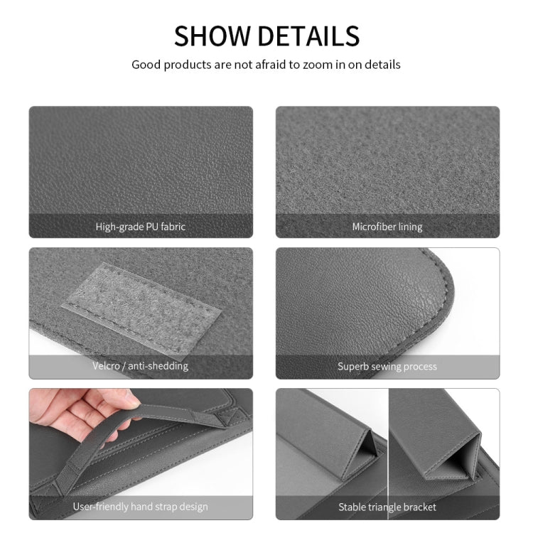 Frendorf | A2 4 in 1 Computerhalter Liner Tasche Speicher Tasche, Größe: 13/14 Zoll (Braun)