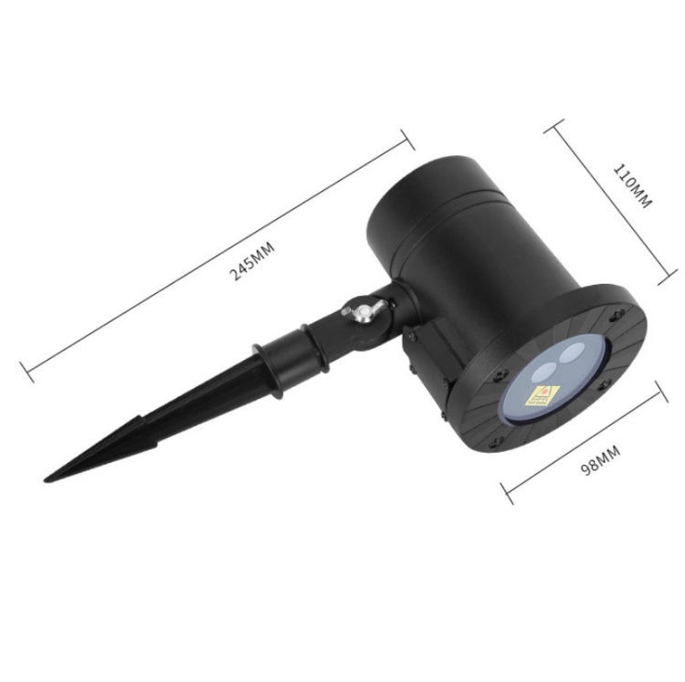 30W Fernbedienung Außen wasserdicht Laserlicht Garten Dekoration Rasenlampe, grünes Licht + rotes Licht (UK-Stecker)