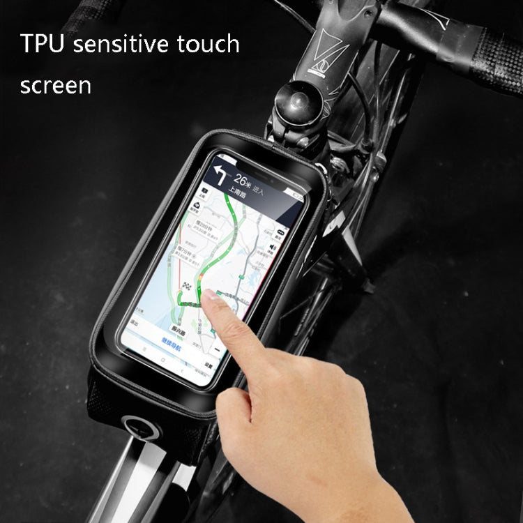 Frendorf | WILD MAN ES3 Hartschalen-Fahrradtasche Frontträger Tasche Mountainbike Mobiltelefon Touchscreen Oberrohr Tasche Reitausrüstung, Farbe: Schwarz(1L)