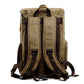 Frendorf | Batik Canvas Wasserfeste Fototasche Outdoor Abriebfest Große Kamera Foto Rucksack Herren für Nikon / Canon / Sony / Fujifilm (Khaki)