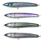 Frendorf | 120g 22cm Schwimmendes Wasser Holz Handgefertigter Großer Bleistift Tiefe See Boot Fischen Welle Liegender Thunfisch Köder (Silber Schwarz Laser)