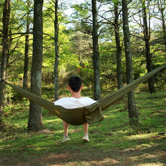 Frendorf | 1-2 Personen Outdoor Moskito Netz Fallschirm Hängematte Camping Hängendes Schlafbett Schaukel Tragbarer Doppelstuhl, 260 x 140cm