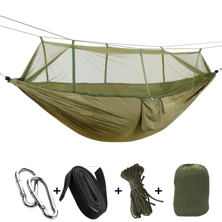 Frendorf | 1-2 Personen Outdoor Moskito Netz Fallschirm Hängematte Camping Hängendes Schlafbett Schaukel Tragbarer Doppelstuhl, 260 x 140cm