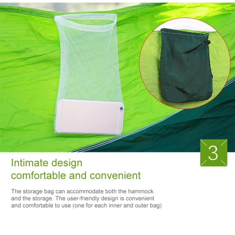 Frendorf | 1-2 Personen Outdoor Moskito Netz Fallschirm Hängematte Camping Hängendes Schlafbett Schaukel Tragbarer Doppelstuhl, 260 x 140cm