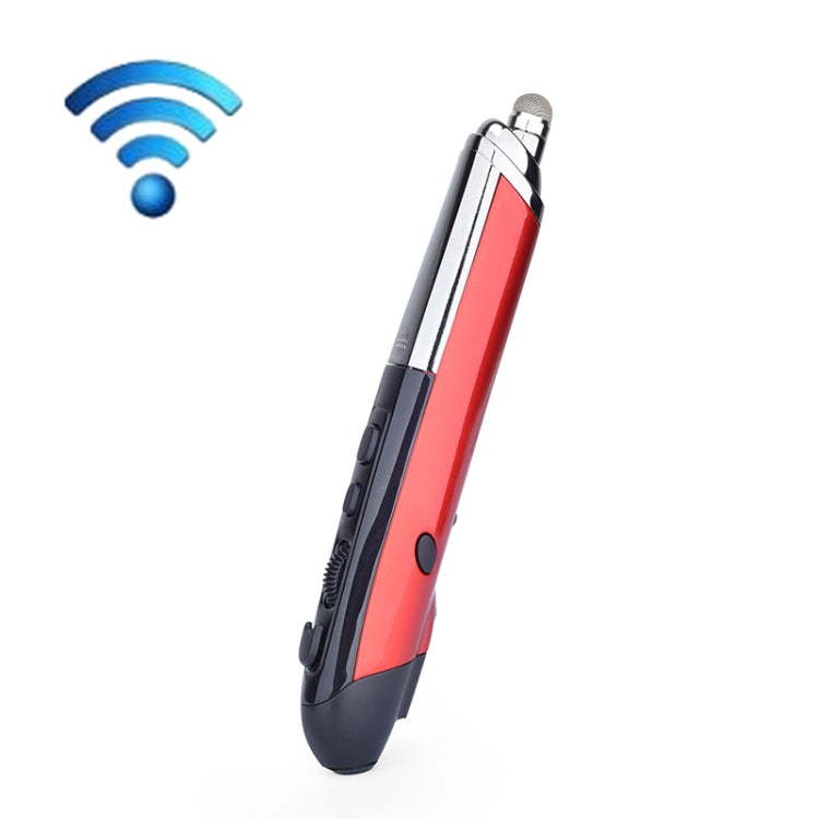 Frendorf | PR-08 1600DPI 6 Tasten 2.4G Drahtloser Electronic Whiteboard Stift Multifunktions Stift Maus PPT Flip Stift (Rot)