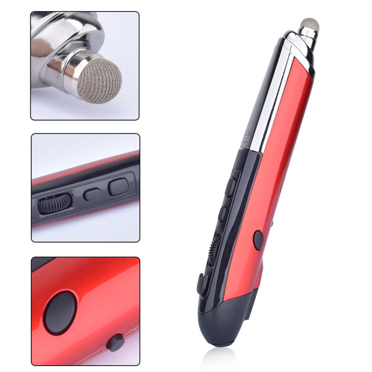Frendorf | PR-08 1600DPI 6 Tasten 2.4G Drahtloser Electronic Whiteboard Stift Multifunktions Stift Maus PPT Flip Stift (Rot)