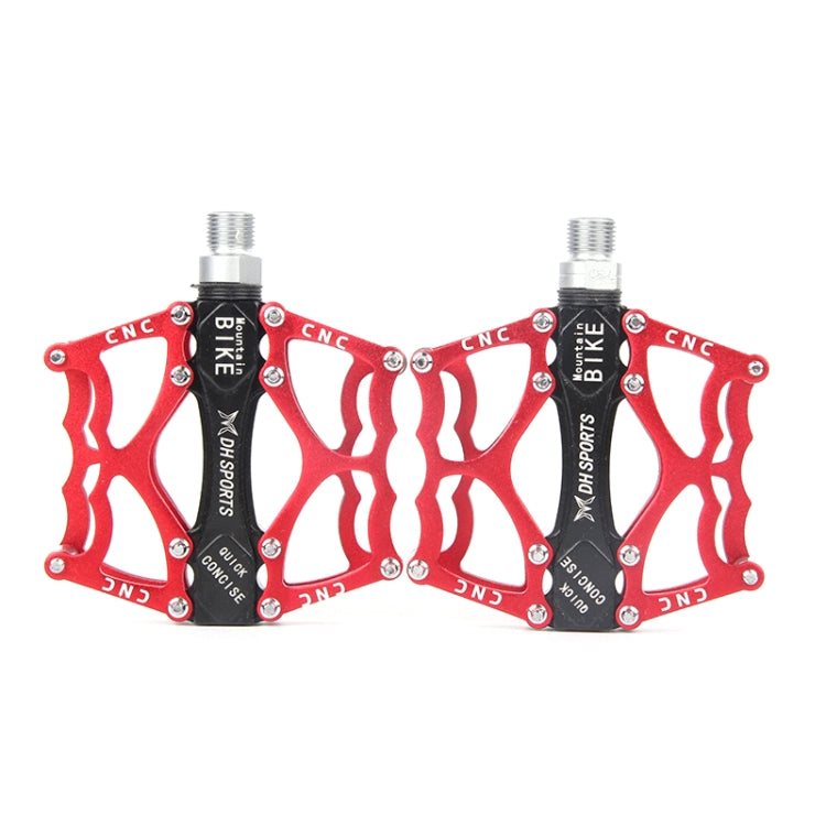 Frendorf | Fahrradpedal Mountainbike Aluminiumlegierung Palin Pedal rutschfestes Lagerpedal (901 Rot)