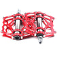Frendorf | Fahrradpedal Mountainbike Aluminiumlegierung Palin Pedal rutschfester Lagerpedal (901-2 Rot)