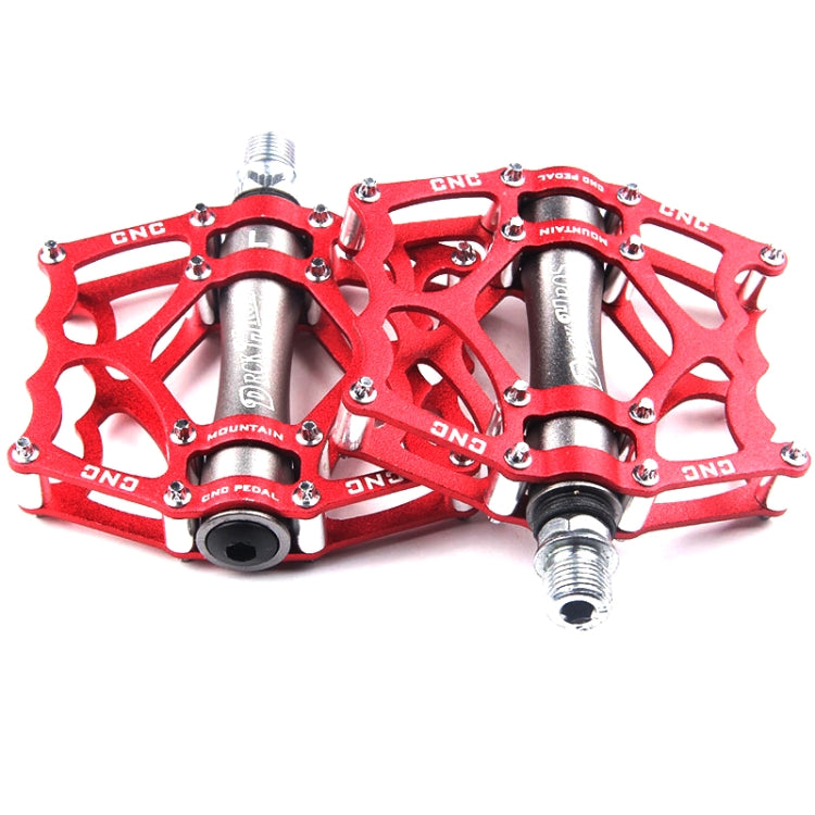 Frendorf | Fahrradpedal Mountainbike Aluminiumlegierung Palin Pedal rutschfester Lagerpedal (901-2 Rot)
