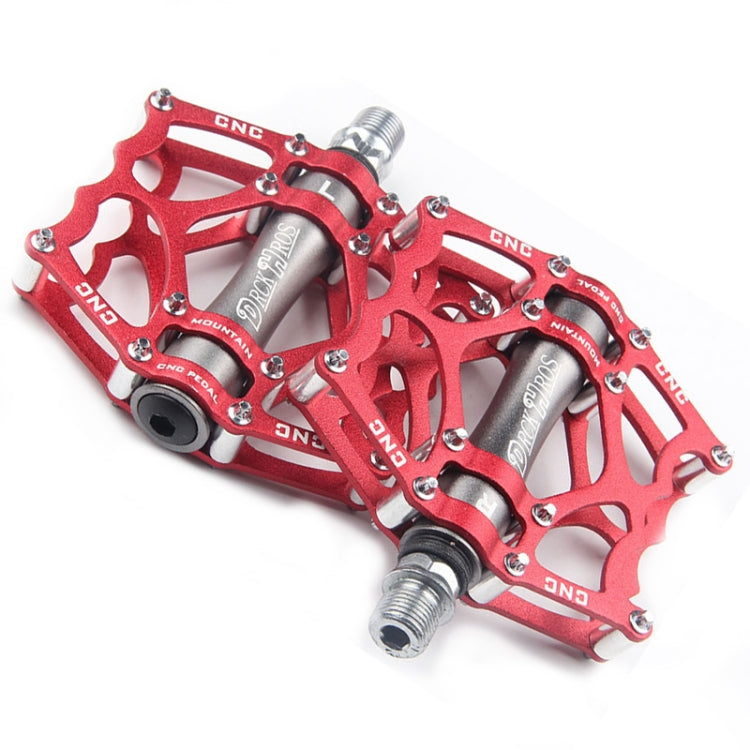 Frendorf | Fahrradpedal Mountainbike Aluminiumlegierung Palin Pedal rutschfester Lagerpedal (901-2 Rot)