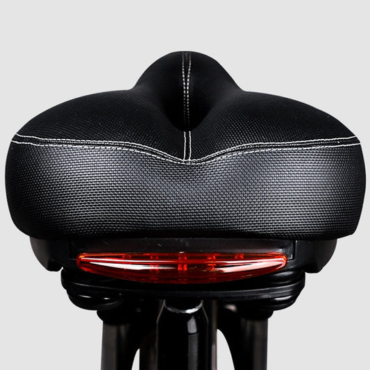 Frendorf | Fahrradsitz mit Rücklichtern mit Licht Mountainbike Fahrradsattel Sitzkissen (Schwarz)