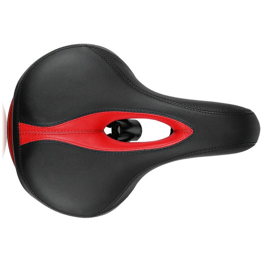Frendorf | Fahrradsattel mit Lampe Fahrradsattel Mountainbike Sattel (Rot)