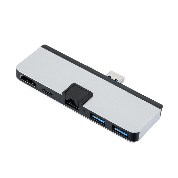 Frendorf | T0409 Multifunktionaler USB 3.0 HUB Dockingstation Netzwerk Kabel Schnittstellen Converter Für Microsoft Surface Pro 7 (mit Netzwerkanschluss)