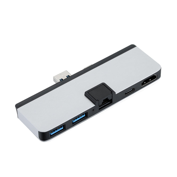 Frendorf | T0409 Multifunktionaler USB 3.0 HUB Dockingstation Netzwerk Kabel Schnittstellen Converter Für Microsoft Surface Pro 7 (mit Netzwerkanschluss)