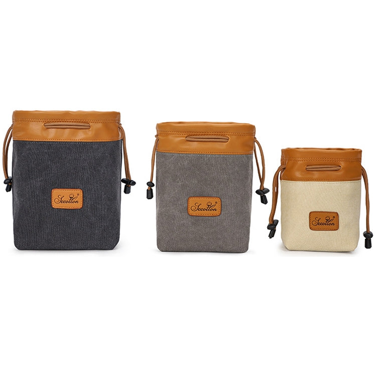 Frendorf | S.C.COTTON Liner Bag Wasserfest Digitale Schutz Tragbare SLR Objektiv Tasche Mikro Einzelkamera Tasche Fototasche, Farbe: Beige M