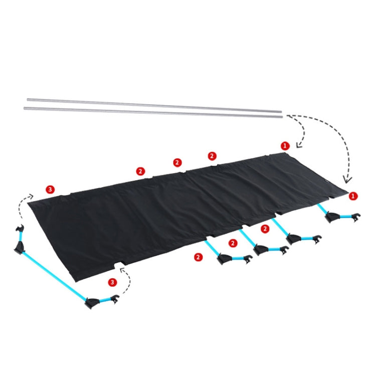 Frendorf | CLS Outdoor Leichtgewicht Faltbett Camping Einfaches Freizeitbett (Grau)