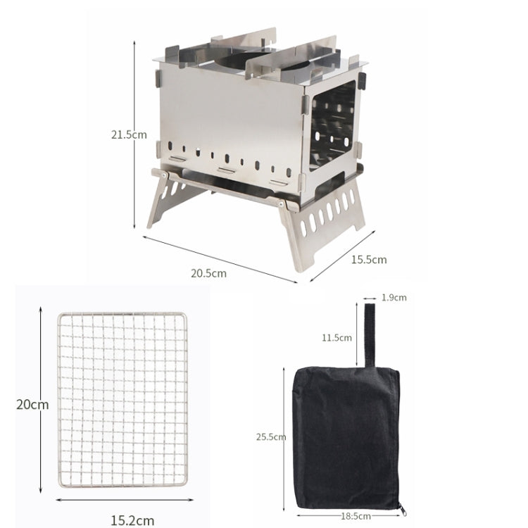 Frendorf | Outdoor Klappkarteofen Grill Rack Camping Winddicht Brennende Feuerstation