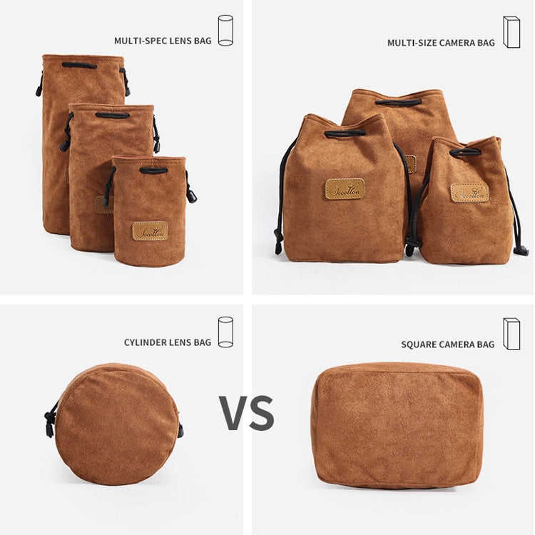 Frendorf | S.C.COTTON Liner Shockproof Digitale Schutz Tragbare SLR Objektiv Tasche Micro Einzelne Kamera Tasche Quadrat Khaki S