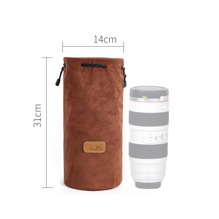 Frendorf | S.C.COTTON Liner Shockproof Digitale Schutz Tragbare SLR Objektiv Tasche Mikro Einzelne Kamera Tasche Rund Braun L