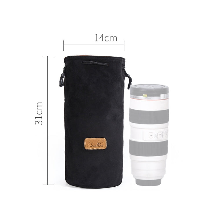 Frendorf | S.C.COTTON Liner Stoßfest Digitale Schutz Tragbare SLR Objektiv Tasche Mikro Einzelkamera Tasche Rund Schwarz L