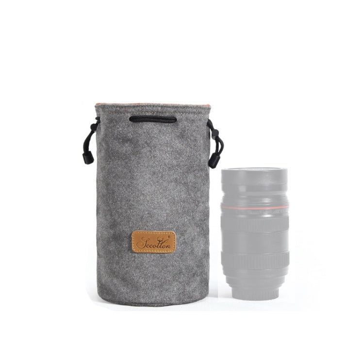 Frendorf | S.C.COTTON Liner Shockproof Digitale Schutz Tragbare SLR Objektivtasche Mikro Einzelne Kameratasche Rund Grau M