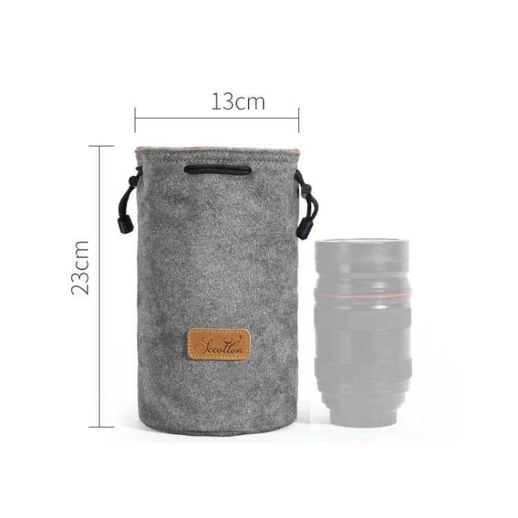Frendorf | S.C.COTTON Liner Shockproof Digitale Schutz Tragbare SLR Objektivtasche Mikro Einzelne Kameratasche Rund Grau M