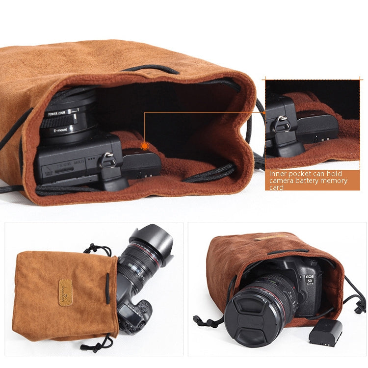 Frendorf | S.C.COTTON Liner Shockproof Digitale Schutz Tragbare SLR Objektiv Tasche Mikro Einzelne Kamera Tasche Rund Schwarz S